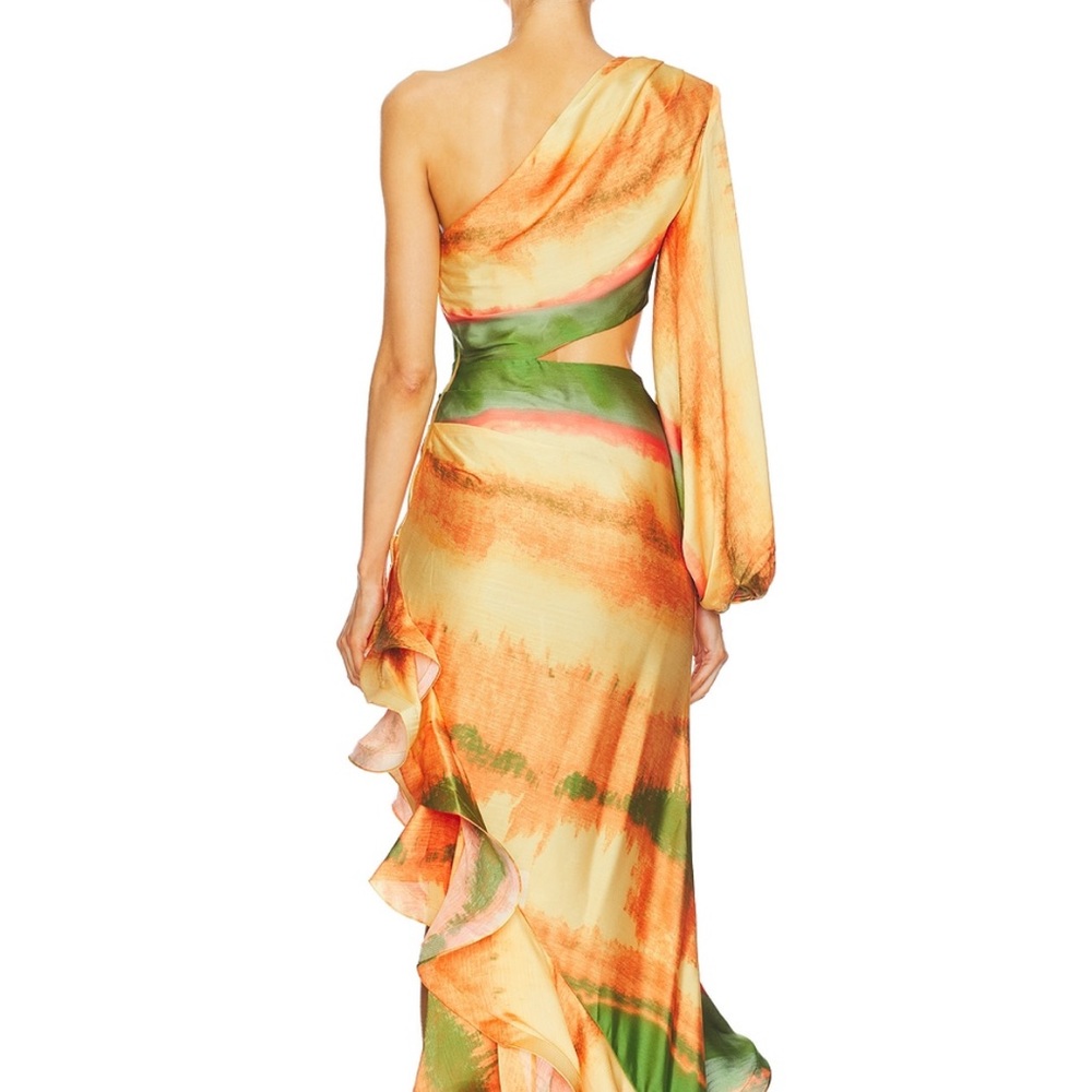 Bronx and Banco Hanna Horizon Gown in Orange Multi - Picture 5 of 6